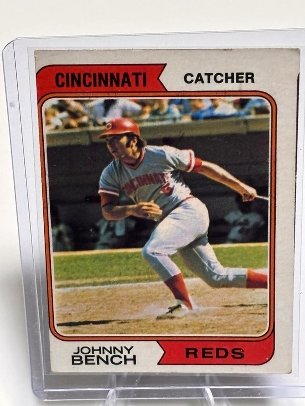 Topps 1974 Johnny Bench #10 Cincinnati Reds MLB Hall of Fame Baseball Card